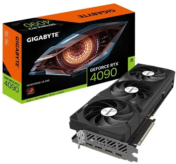 GIGABYTE GeForce RTX 4090 WindForce V2 - 24GB GDDR6X RAM - Grafikkort