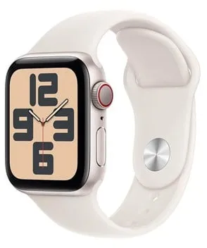 Apple Watch SE GPS + Cellular 40mm - Starlight Aluminium Case with Starlight Sport Band - S/M